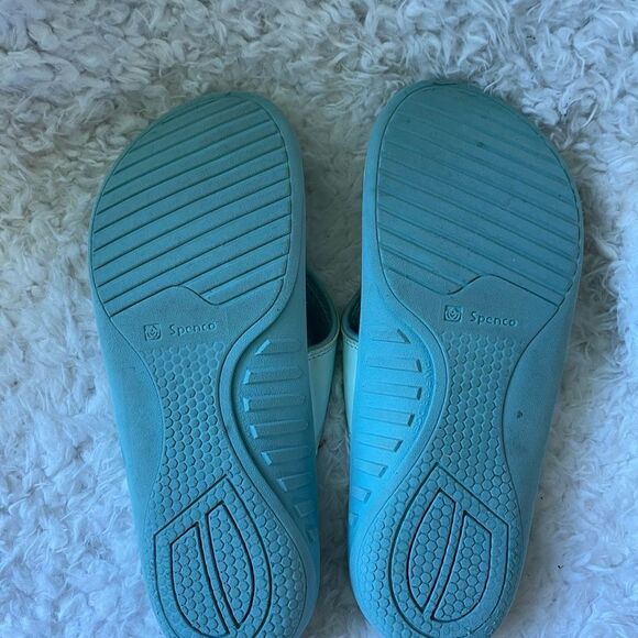 Spenco aqua blue Yumi Fruitopia Orthotic Slip On pineapple Thong Sandals… - Picture 7 of 8